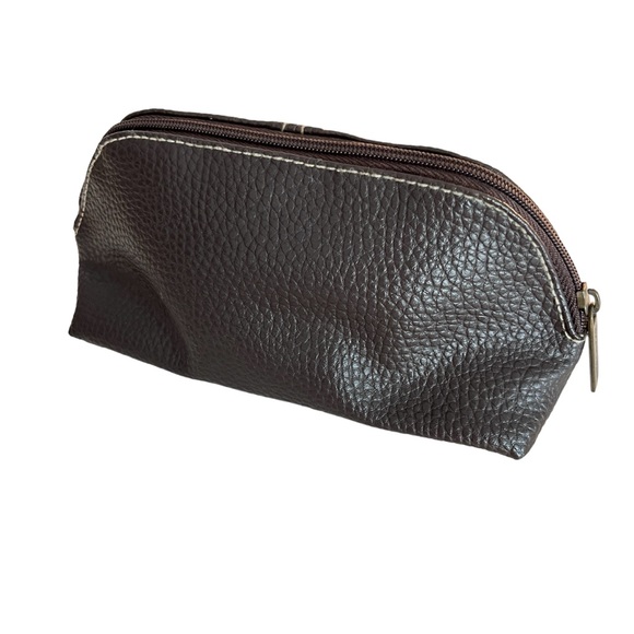 ESTEE LAUDER Makeup Bag Small Clutch Travel Vegan Leather Zippered fully-lined - Picture 3 of 6
